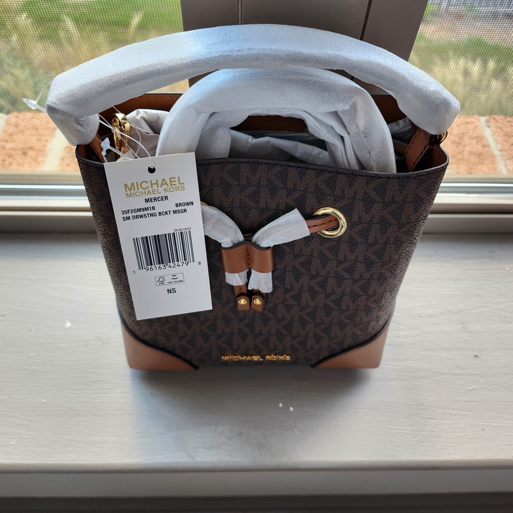 Michael Kors Brown Mini Bucket Bag